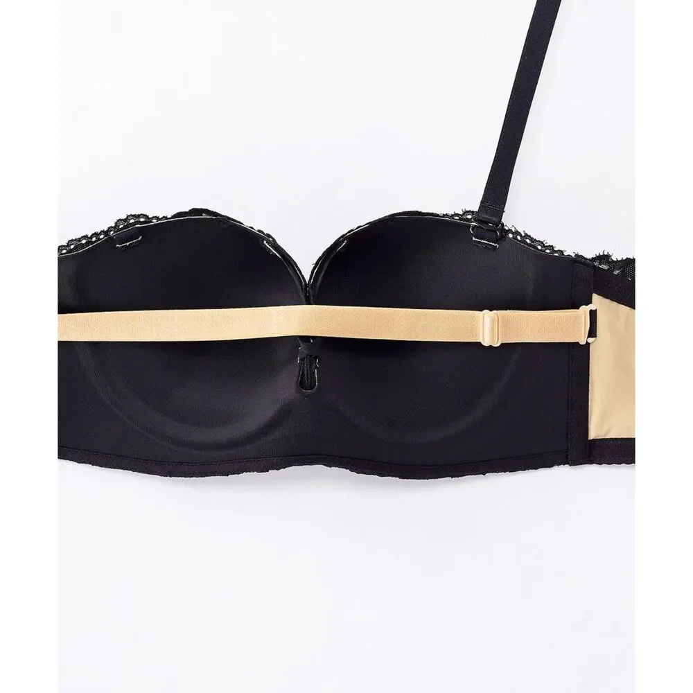 Aimerfeel Japanese Strapless MAXIMUM BOOST Push Up Bra Panties Set 32B